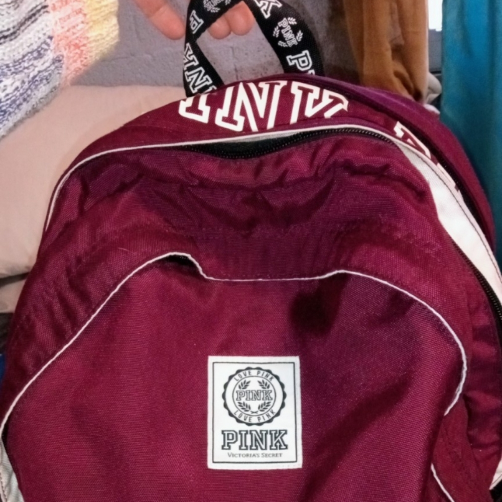 Victoria's Secret PINK maroon campus Backpack Bookbag